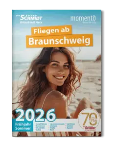 Cover Reisekatalog Sommer/Frühjahr 2026 Fliegen ab Braunschweig