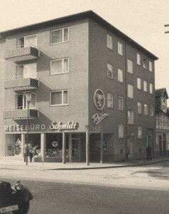 Außenansicht Reisebüro Schmidt in Wolfenbüttel 1956