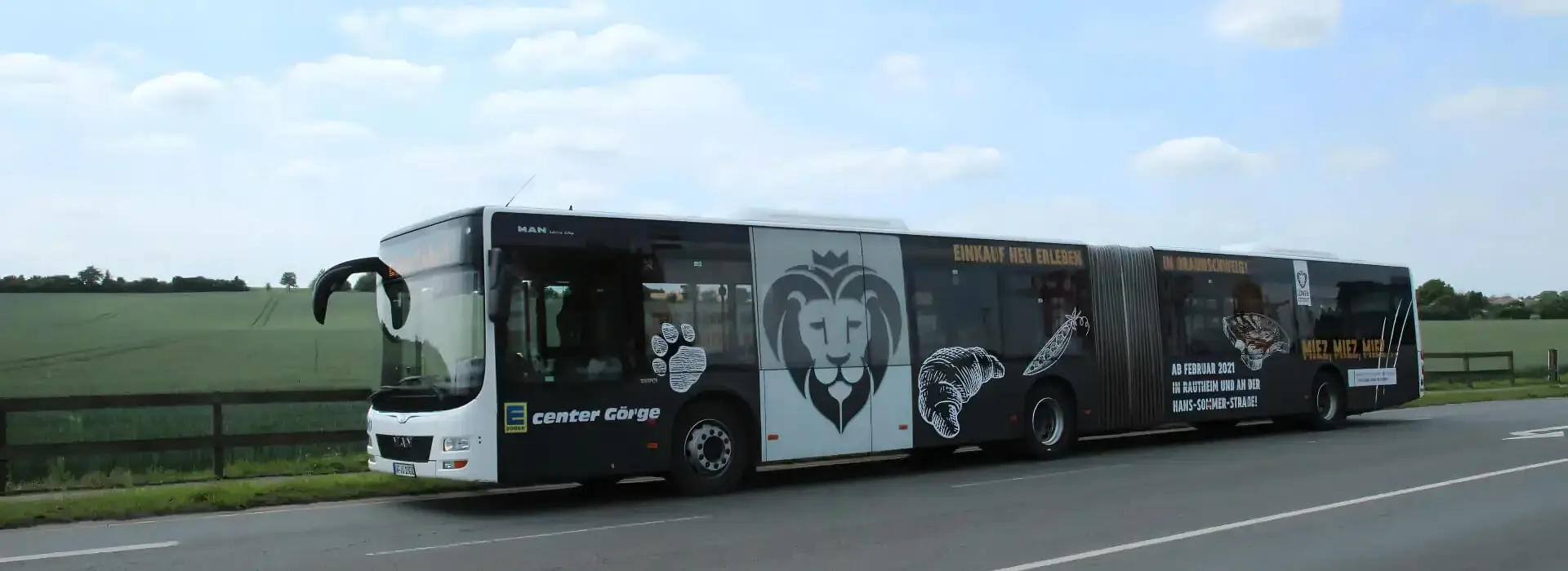 Buswerbung Linienbus komplett Folierung