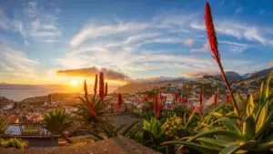 Funchal Sonnenuntergang am Pico dos Barcelos